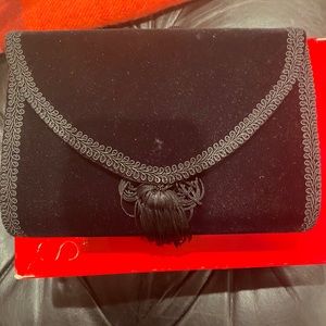 Velour black purse